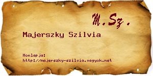Majerszky Szilvia névjegykártya